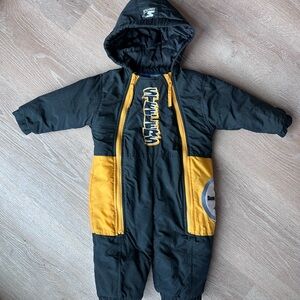 Vintage Starter Pittsburgh Steelers Snowsuit 18M Baby NFL Black Gold